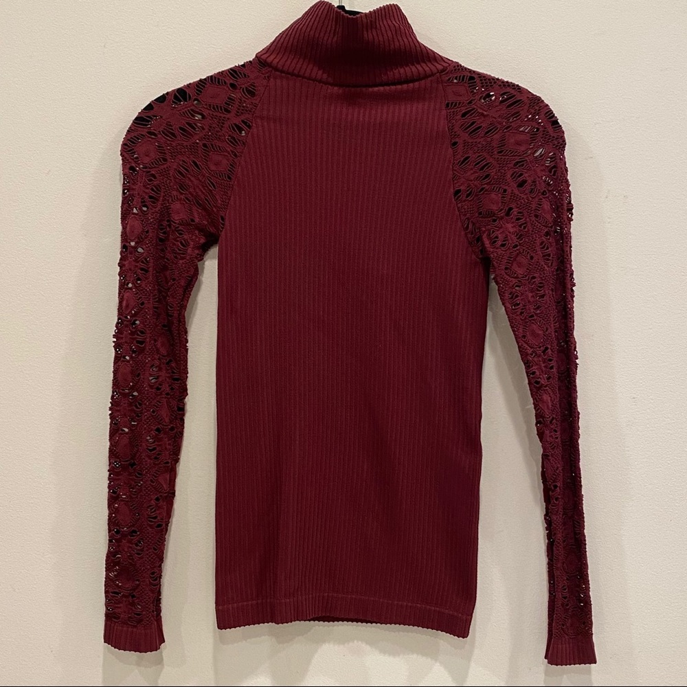 NEW Free People Intimately Rib and Lace Turtleneck